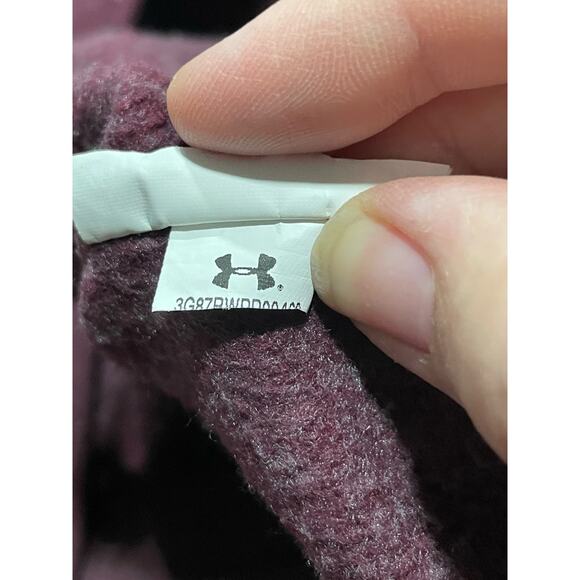 Under Armour Women's Size Small Crew Neck Loose Pullover Sweatshirt Burgundy - Picture 8 of 9